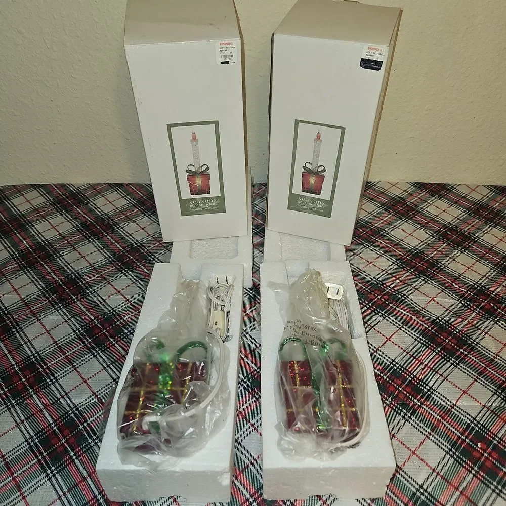 Inspiring Traditions Seasons Of Cannon Falls Lighted Giftbox Holiday Decor